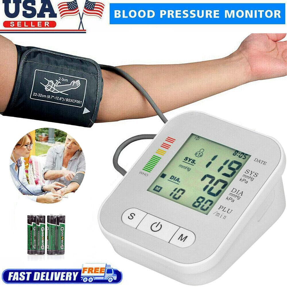 2025 Digital Automatic Blood Pressure Monitor Upper Arm BP Machine Heart Rate HP