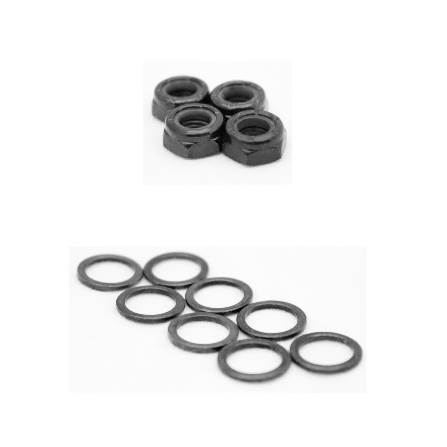Skateboard Truck Axle Washers (Speed Rings) Nuts for Speed Bearing Performance