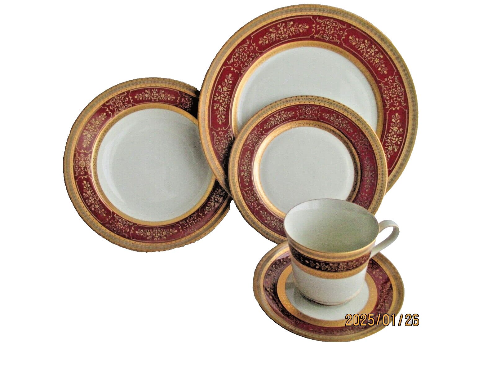Mikasa Grande Ivory Dynasty Red 5 piece Place Setting #2832 P