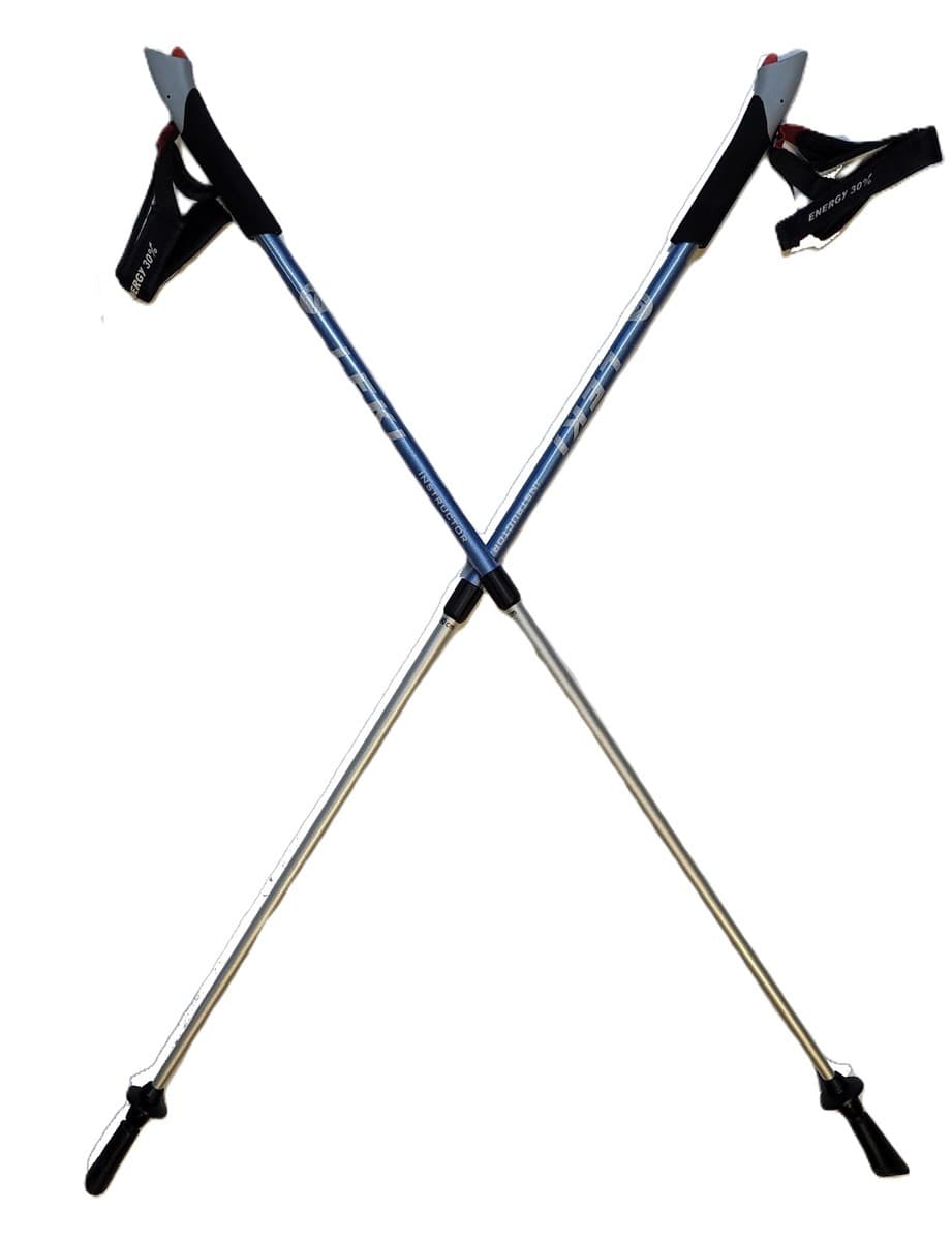 LEKI Nordic Walking Instructor Fully Adjustable Walking Pole 100130cm Light Blue