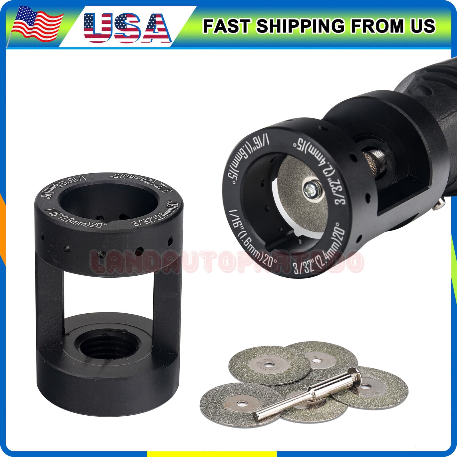 Tungsten Electrode Sharpener Grinder Multi-Angle & Offsets Aluminum TIG Welding