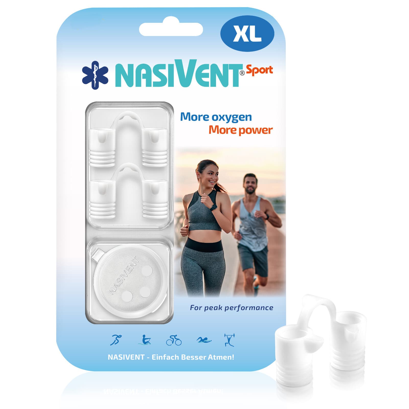 Nasivent Sports - 2x Size XL - snow white - Nasal Dilator Improved Breathing