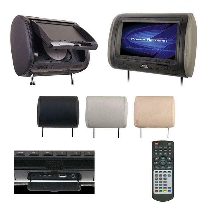 1) Power Acoustik HDVD71CC 7" Headrest Monitor w/ DVD Player