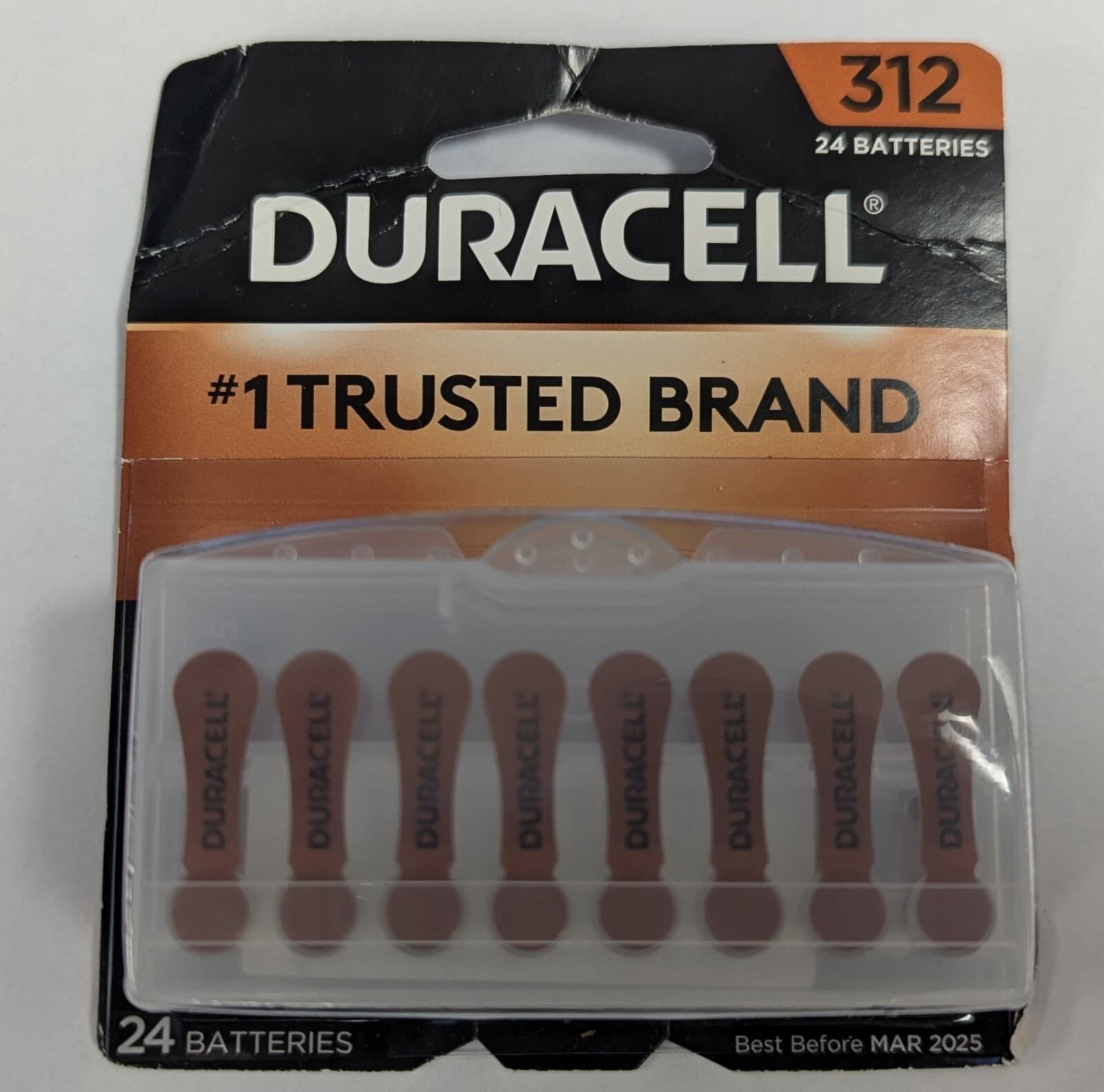 3PK DURACELL 24CT HEARING AID BATTERIES SIZE 312 = 72 BATTERIES TTL EXP 03/25