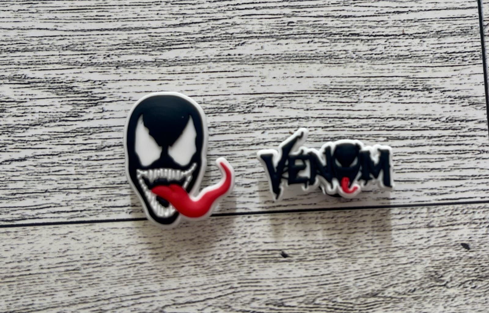 Set of 2 Venom charms compatible with crocs