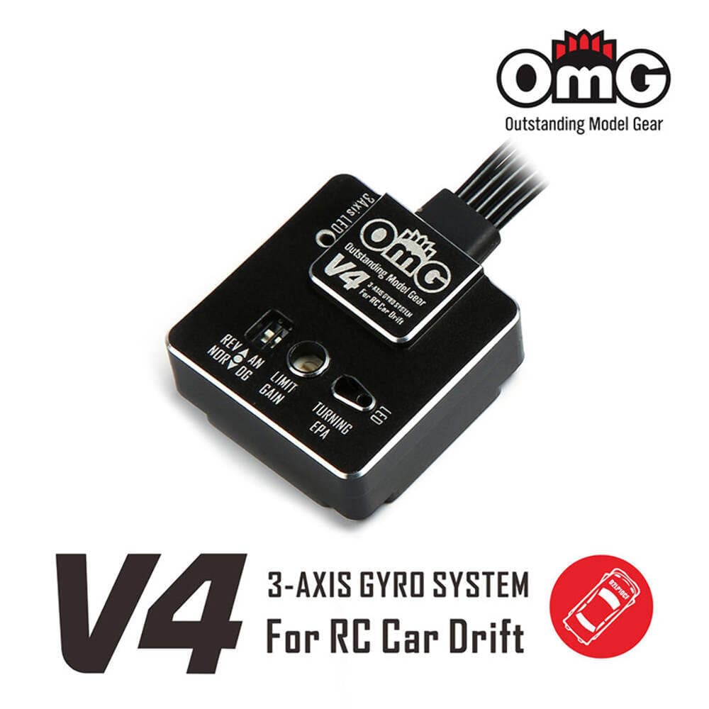 OMG V4 3-AXIS Gyro for Drift car and Touring Drift F1 - Black