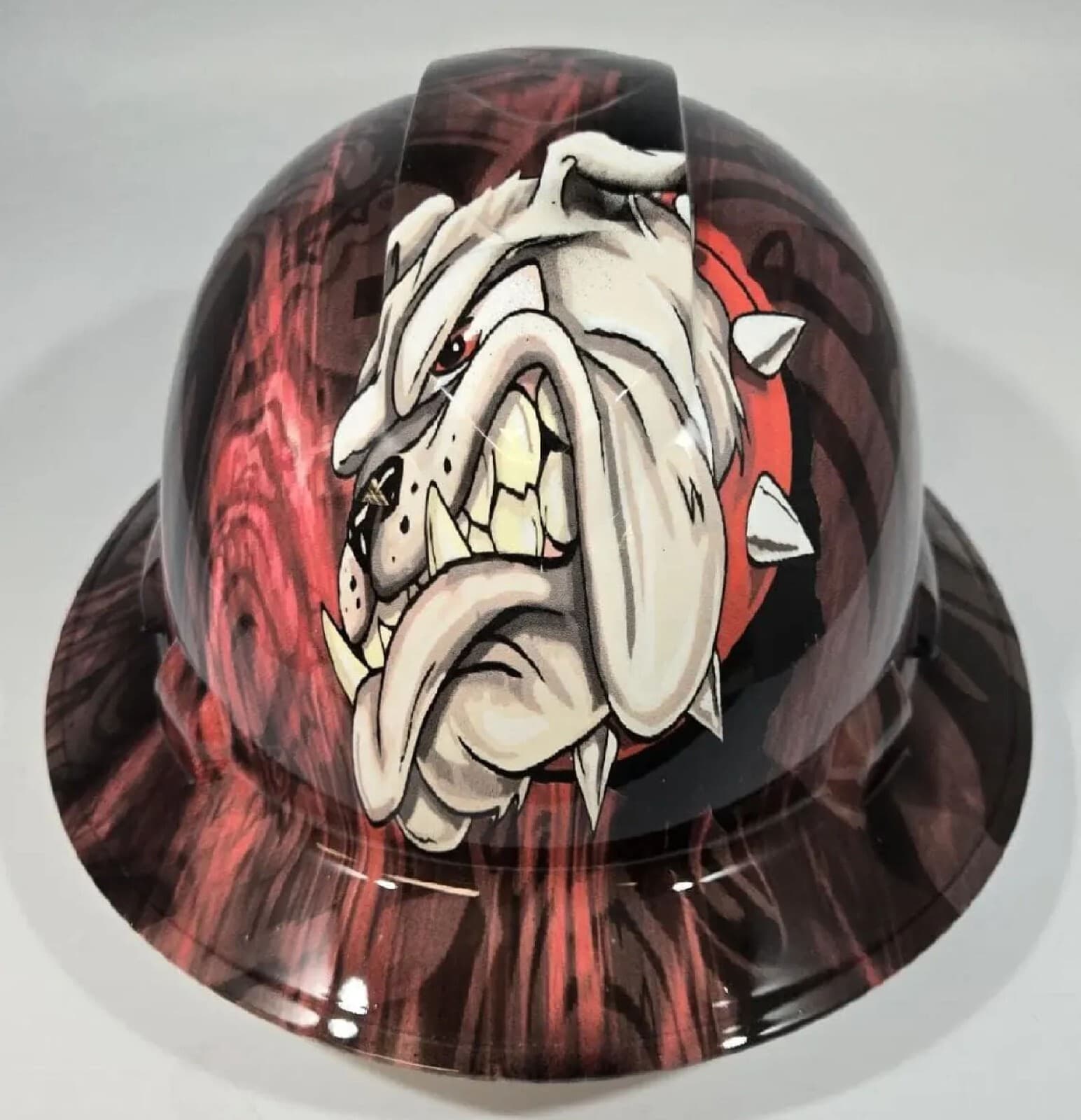 New Full Brim Hard Hat Custom Hydro Dipped GEORGIA BULLDOGS