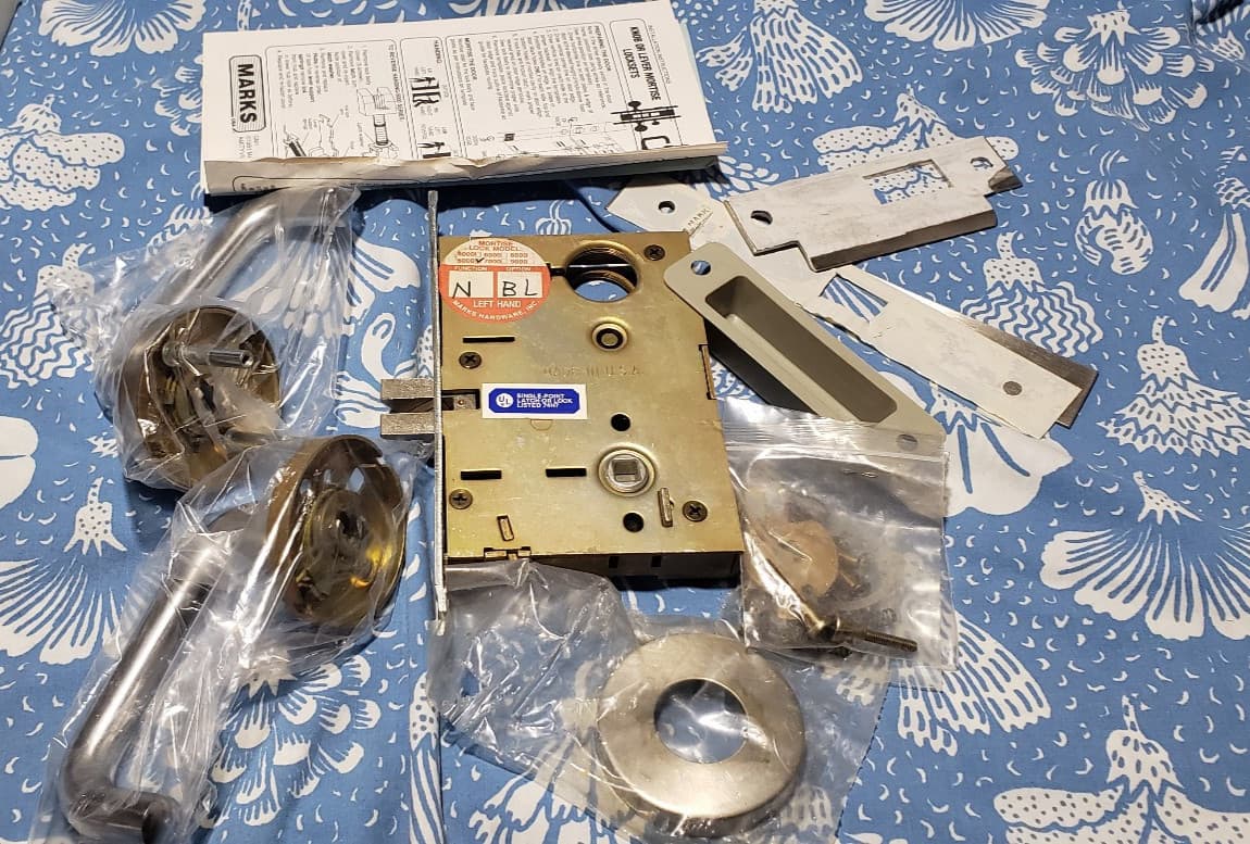 Grade 1 MARKS Mortise Lock 5000 Series Passage Lever Function Satin Chrome LH