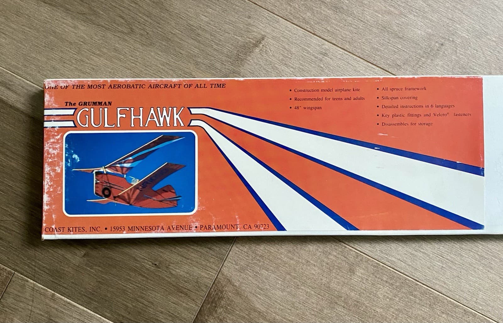 Vintage Squadron Kites THE GRUMMAN GULFHAWK Kit #1106, 48” Wingspan NIB NOS