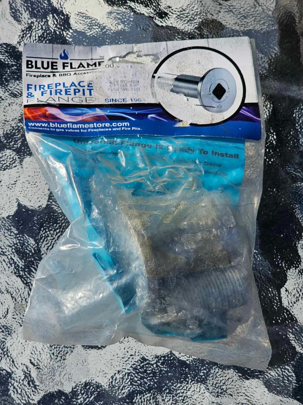Blue Flame UF.SCH.06 Universal Gas Valve Flange Fireplace/FirePit Flange New