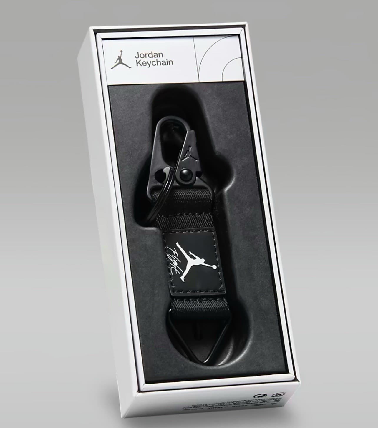 Nike Air Jordan Flight Mens Key Holder Keychain Black NWT