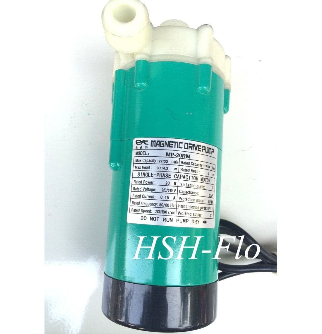 1/2'' MP-20RM Magnetic Water Pump 1620LPH - Food Grade Industrial Pump