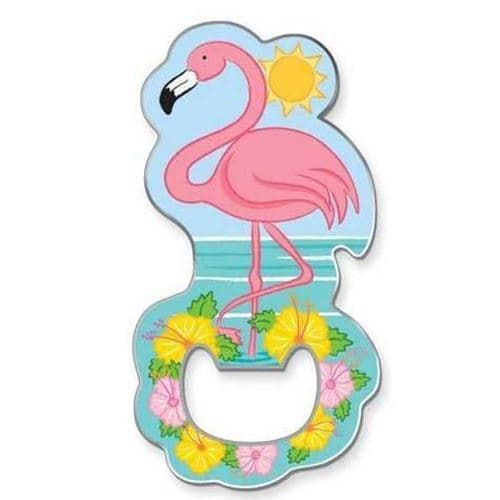 Pink Flamingo Ocean Magnetic Back Handheld Bottle Opener - 829-64