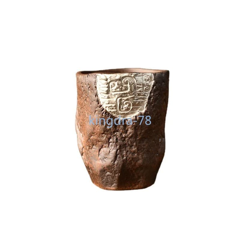 150ML Vintage Rough Pottery Totem Master Cup Handmade Tea Cup Kung Fu Tea Set