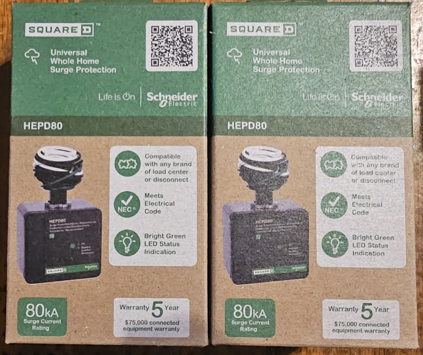 ⚡ Square D HEPD80 Home Electronics Protective Device (Pack of 2) FREE SHIPPING ⚡