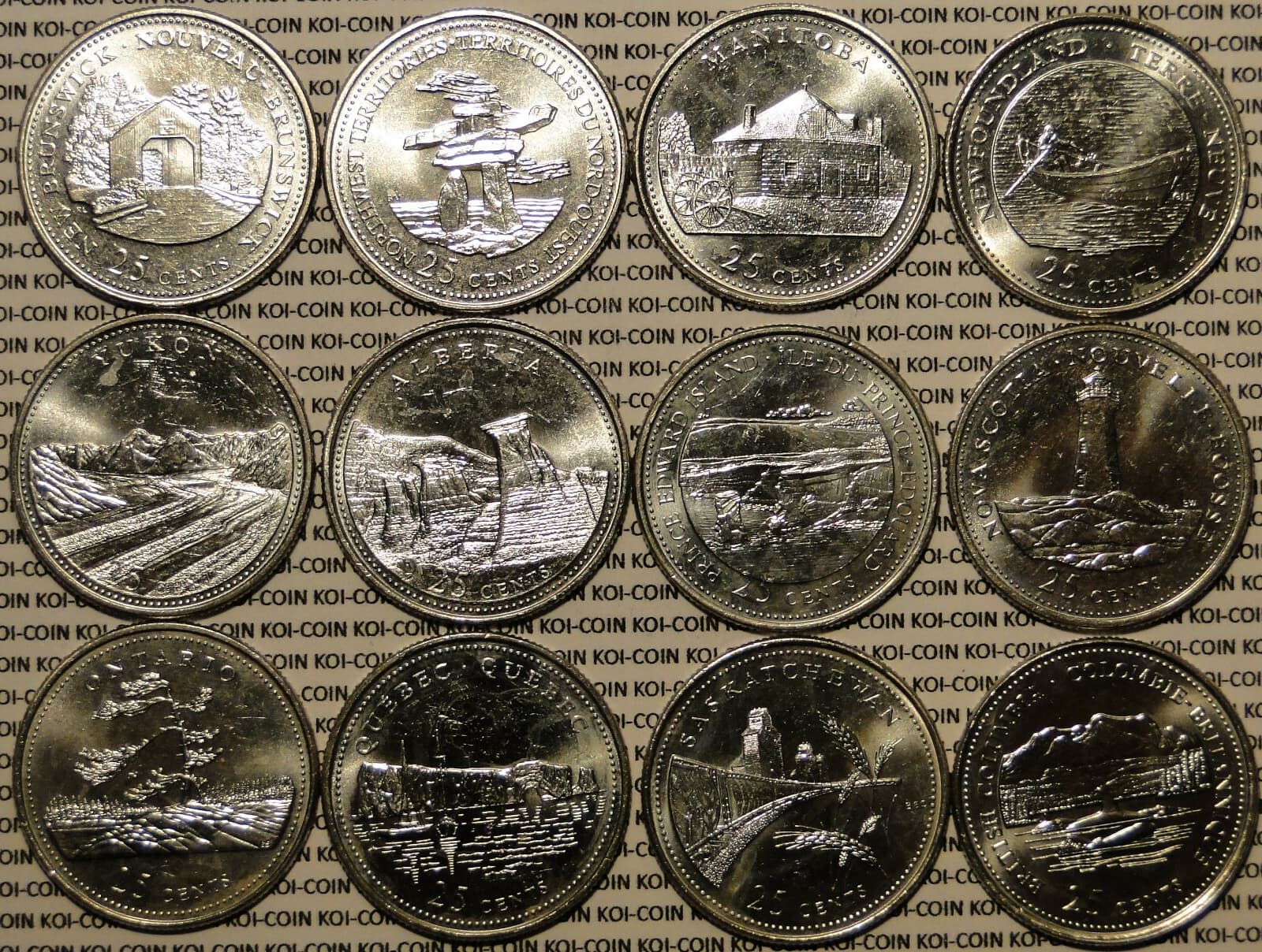 BU 1992 Canada 125th anniv of confederation 12 Quarter 25 cent 25c Coin Set