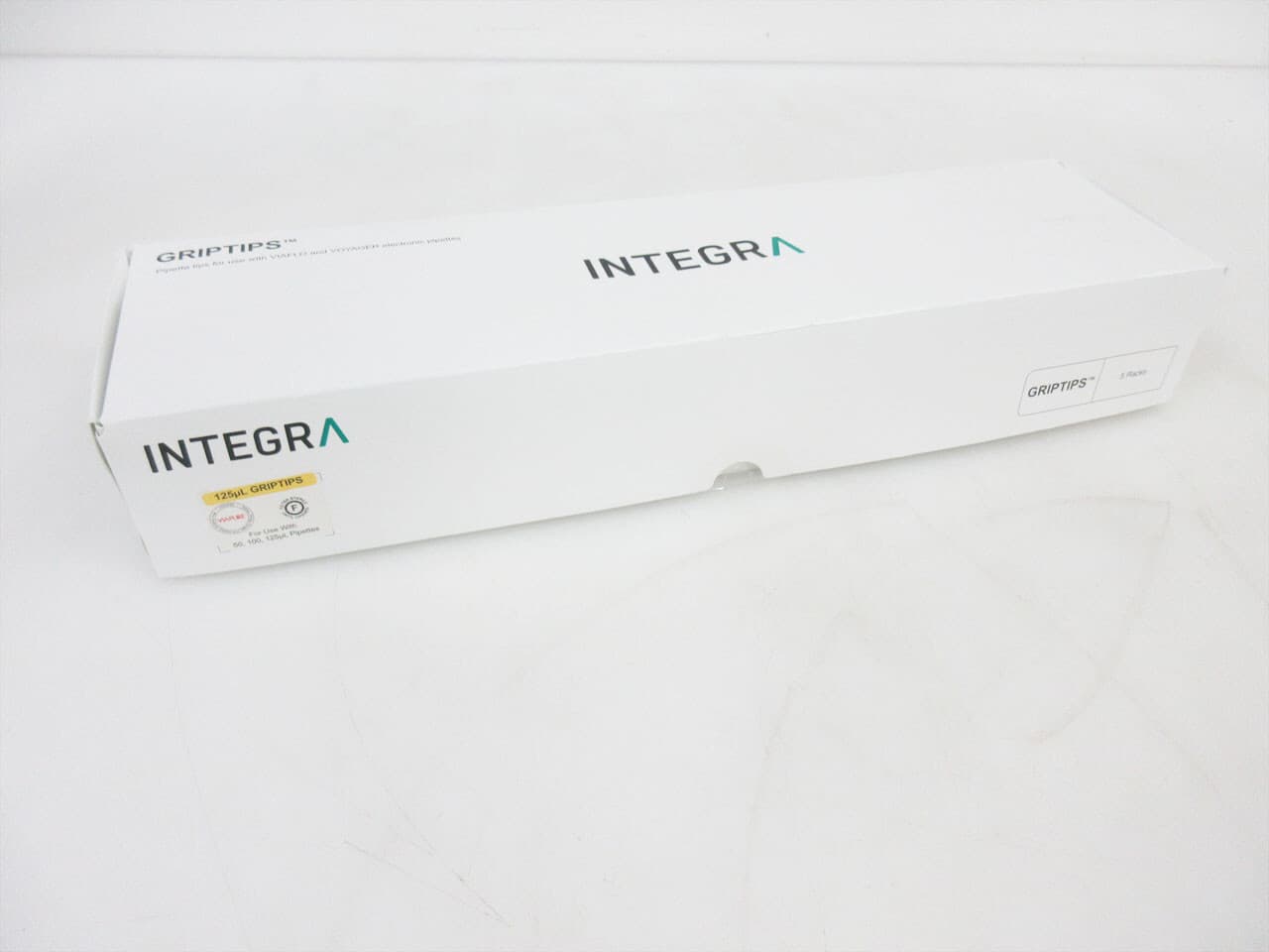 BOX INTEGRA 4425 FIVE RACKS OF 384 125 uL PIPETTE TIPS GRIPTIP FILTER STERILE