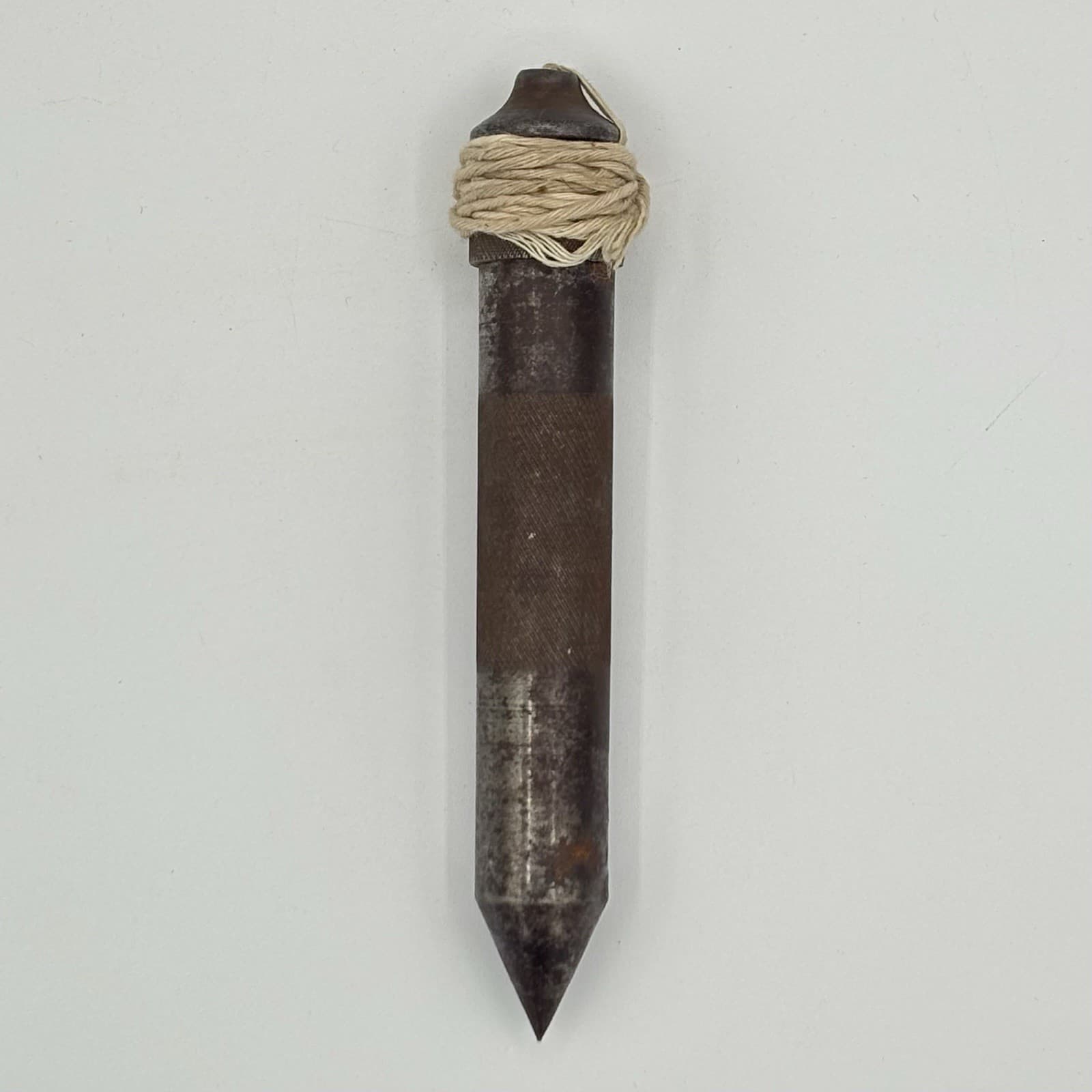 Vintage Solid Metal Plum Bob - 13 oz with String Attached