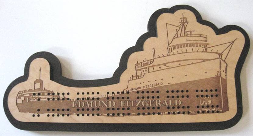 Edmund Fitzgerald Cribbage Board