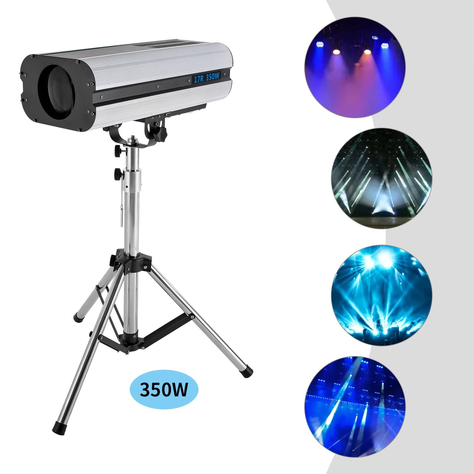 350W LED Beam Spotlight Follow Spot Light Stage Light Effect DJ Party w/ Tripod