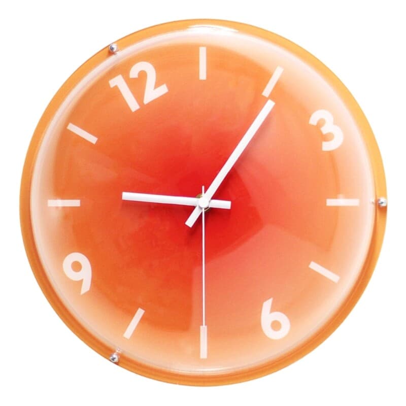 Unique Desk Bubble Clock with Metal Brackets Gradients Sunset Print Home Decors