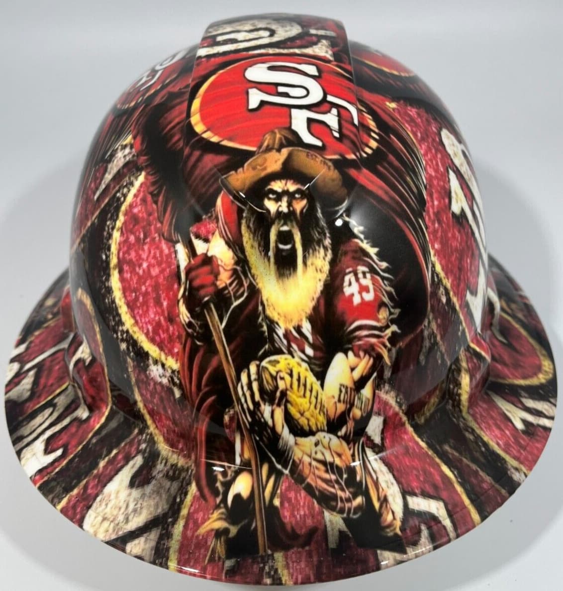 New Full Brim Hard Hat Custom Hydro Dipped SAN FRANCISCO 49ER'S