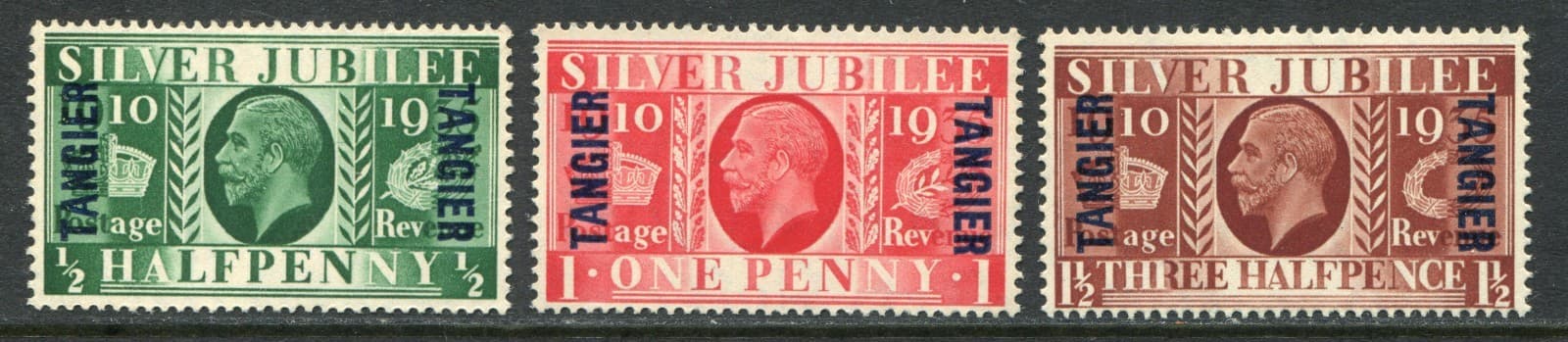 Morocco Agencies Tangier 1935 Silver Jubilee ½d-1½d SG 238-240 u/m (cat. £26+) A