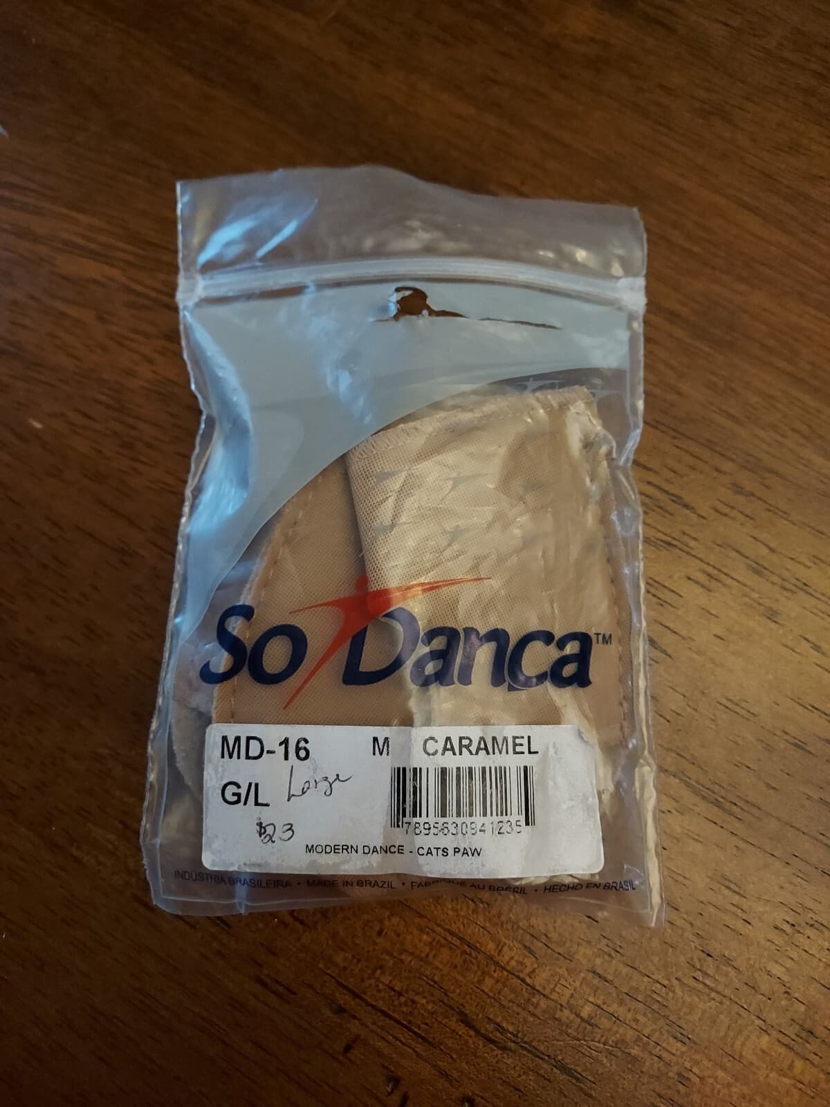 So Danca MD-16 Adult Large (Fits Sizes 9-10) Caramel Modern Dance Cat's Paw