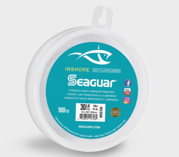 Seaguar Inshore Fluorocarbon Leader Wheel 100 Yards Surf, Jetty, & Flats Fishing