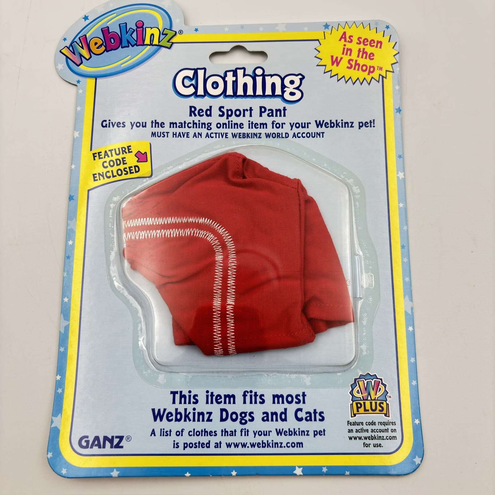 Ganz Webkinz Red Sport Pant Clothes with code NIP