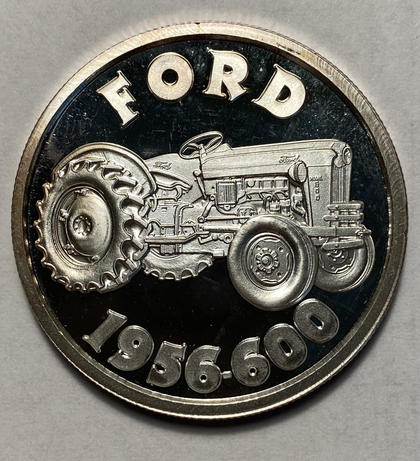 Ford Silver Round Coin 1956 Model 600 Tractor 1 Troy Oz .999 Silver