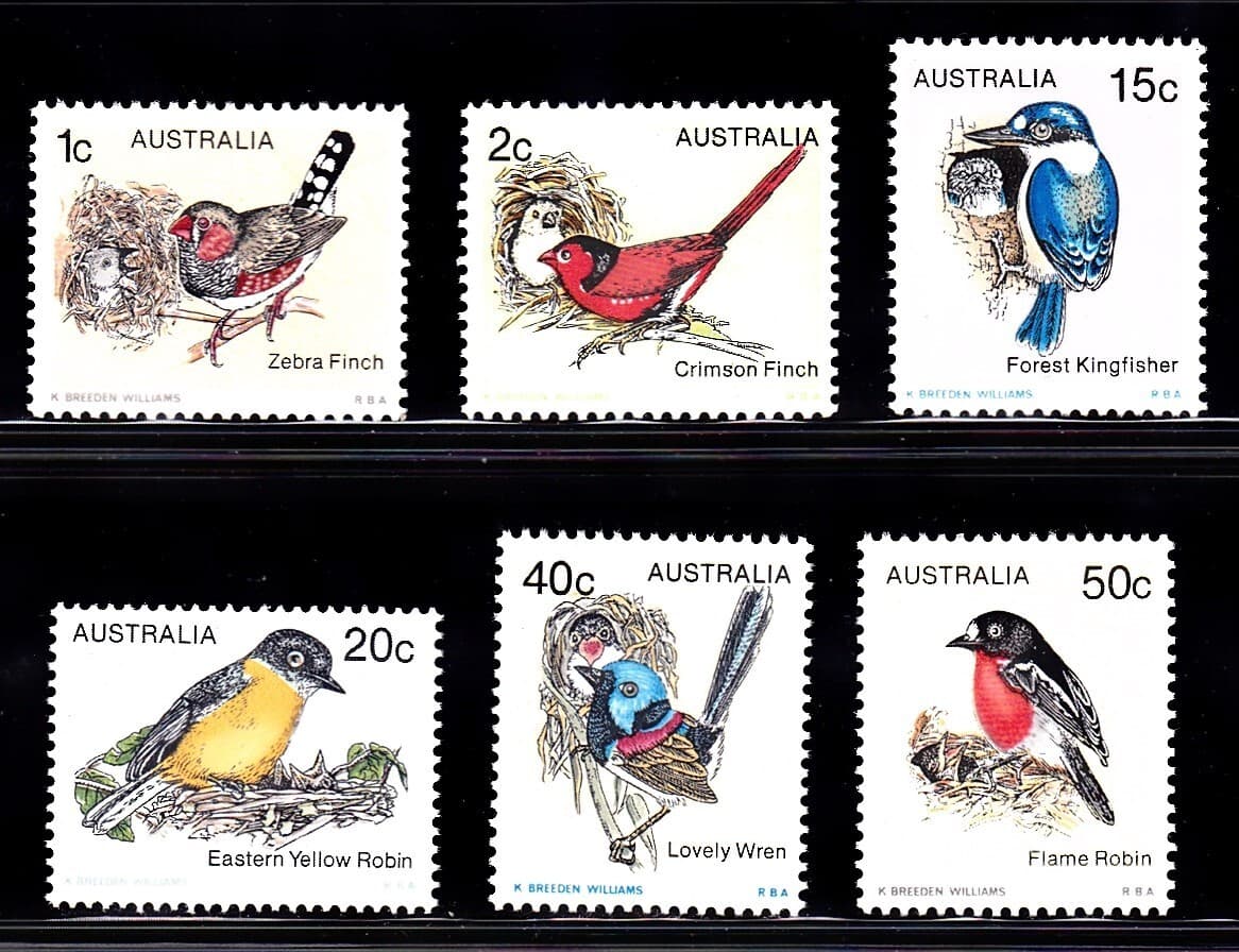 AUSTRALIA #713-718 MNH AUSTRALIAN BIRDS