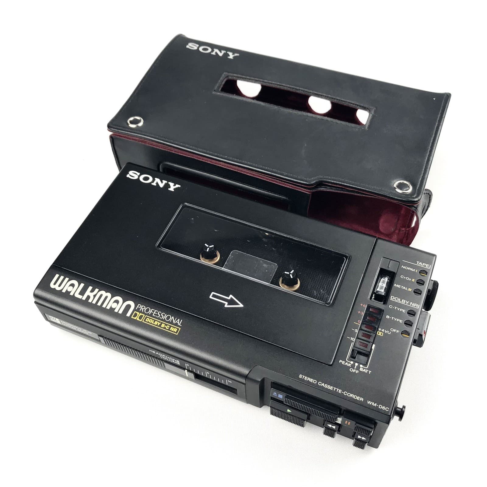 1980s Sony WM-D6C Walkman Professional Cassette Player w/Case