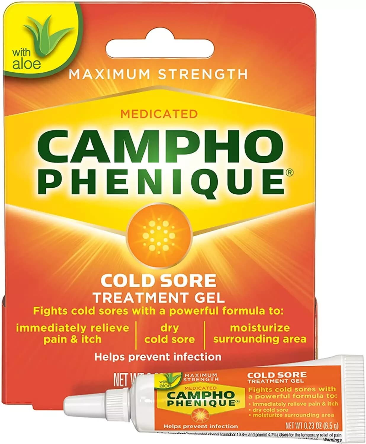 Campho Phenique Cold Sore and Fever Blister Treatment for Lips, Maximum Strength