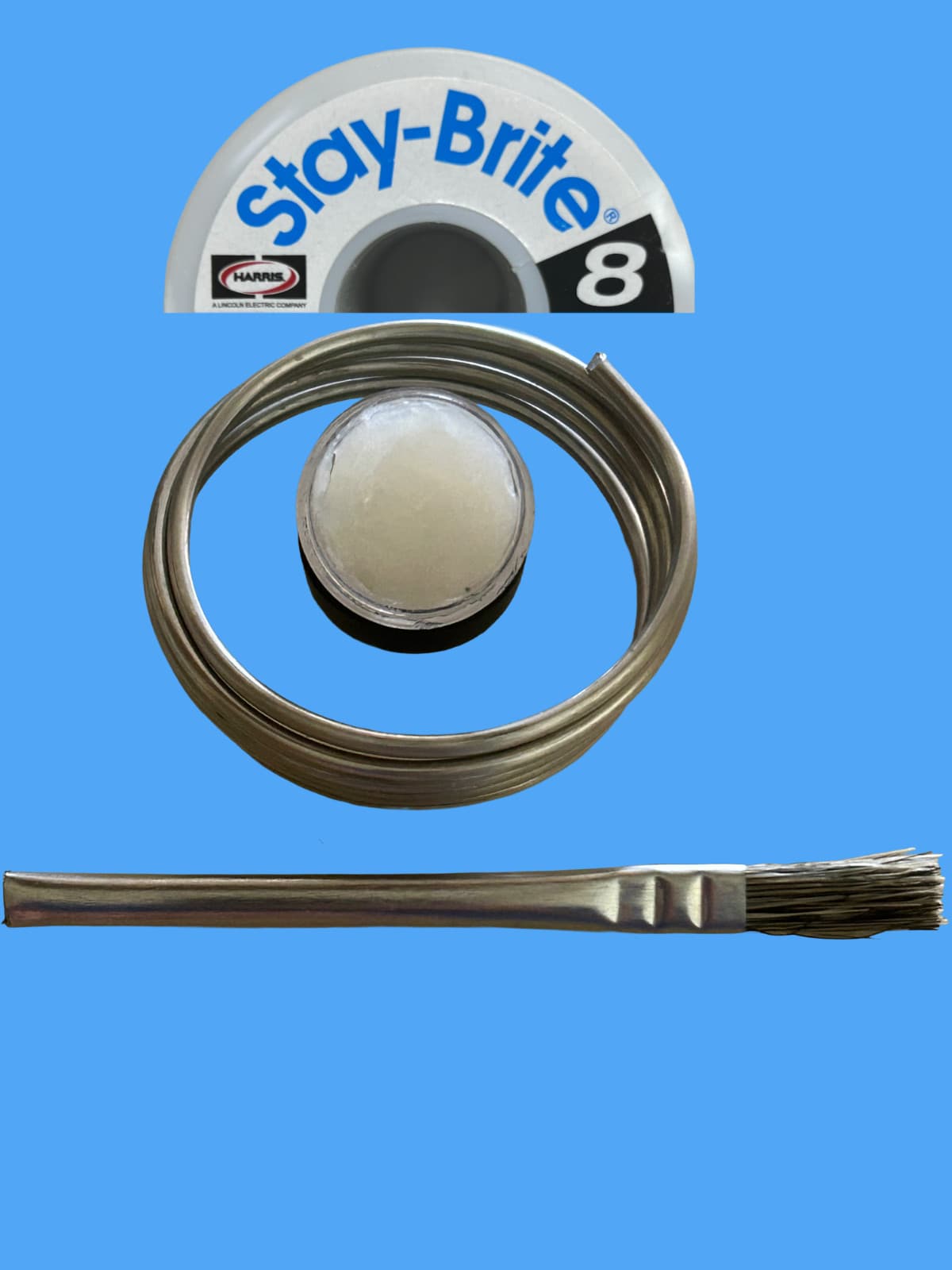 Stay-Brite #8 Silver Bearing Solder with Paste Flux & Brush HVAC KIT