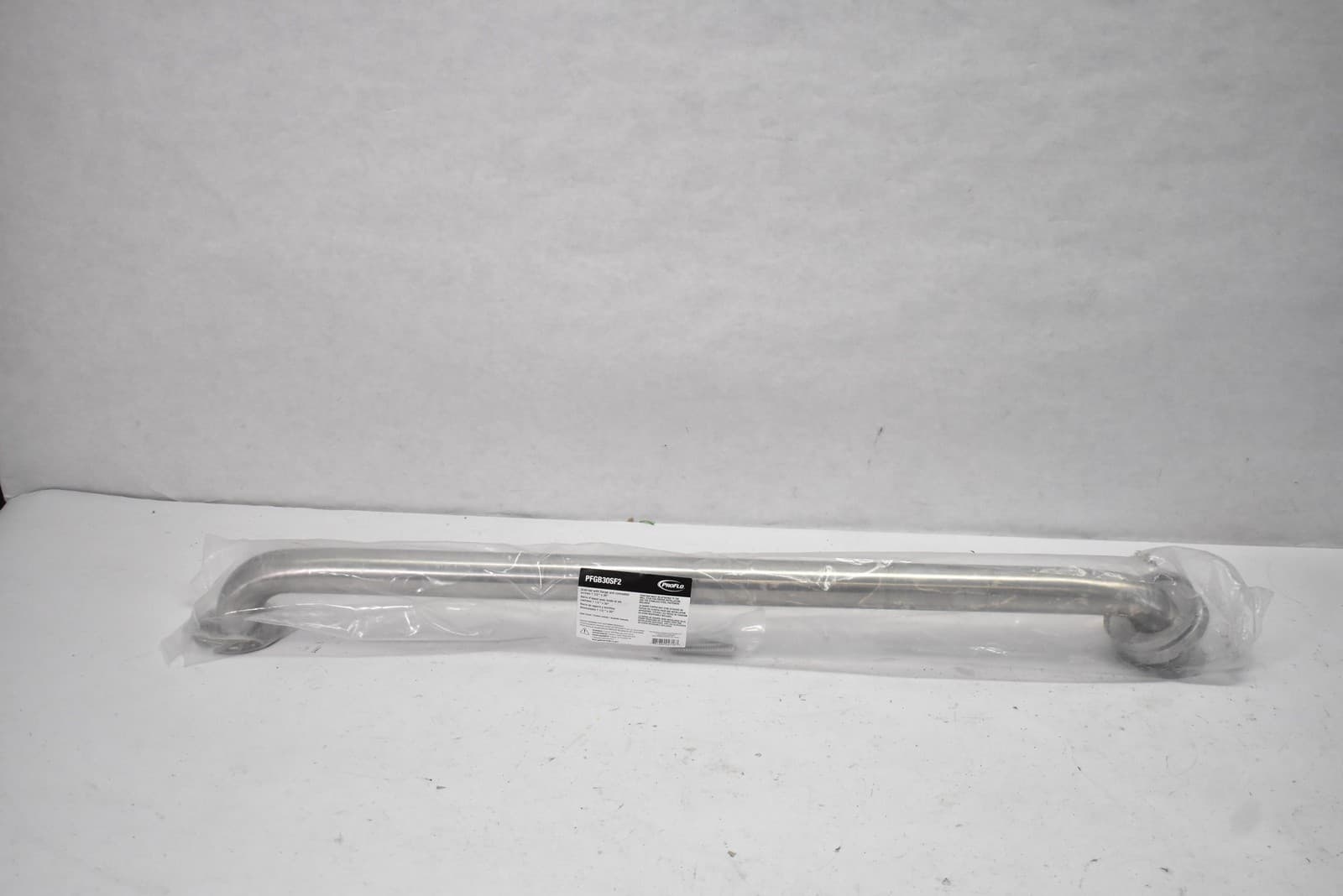PROFLO Grab Bar with Flange 30in x 1.5in Satin PFGB30SF2 Concealed Screws