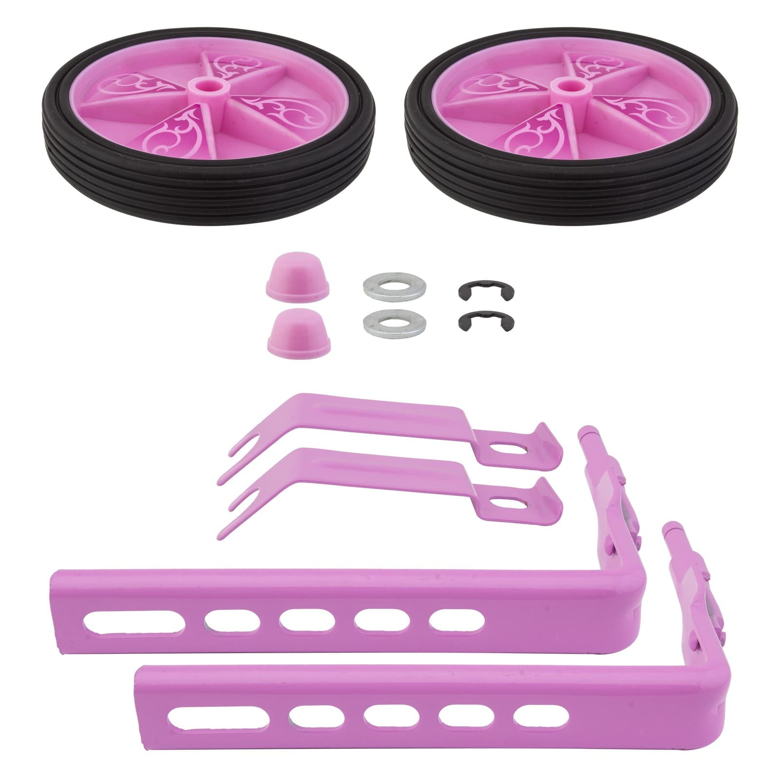 Kids Bicycle Training Wheel Set for 12"/16"/20" Inch Single Speed Bikes Pink New