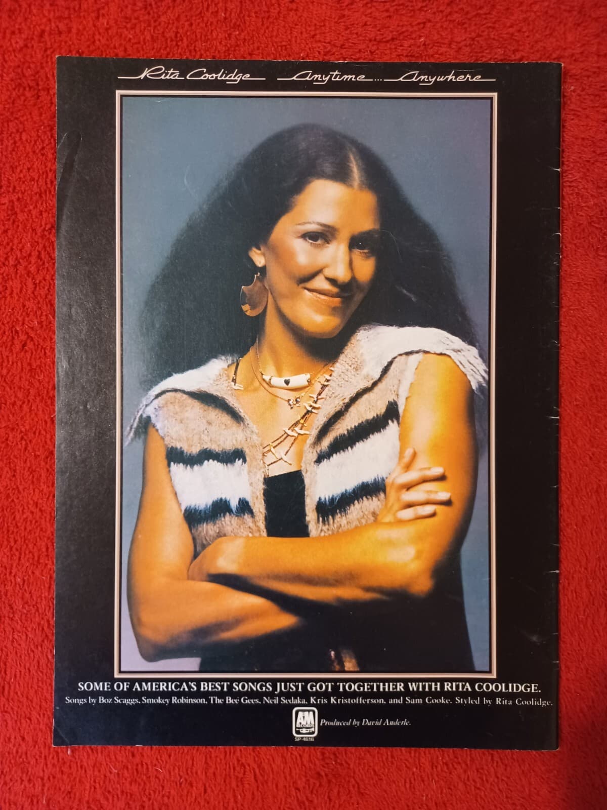 RITA COOLIDGE - 1977 US Full-Page Ad 'Anytime...Anywhere' Album (Cash Box Mag.)