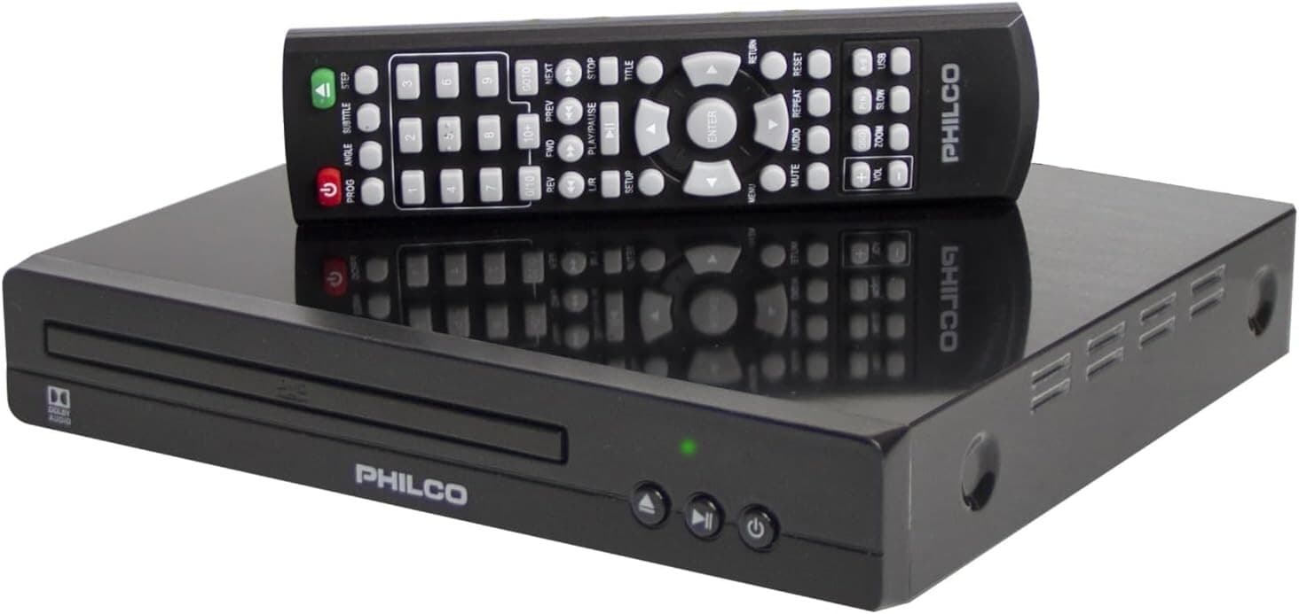Philco PHD1001 DVD Player Progressive Scan Digital Audio Output w/ Remote