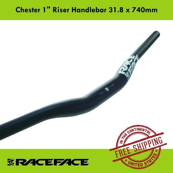 RaceFace Chester 1" Riser Handlebar 31.8 x 740mm for MTB Bike Downhill - Black