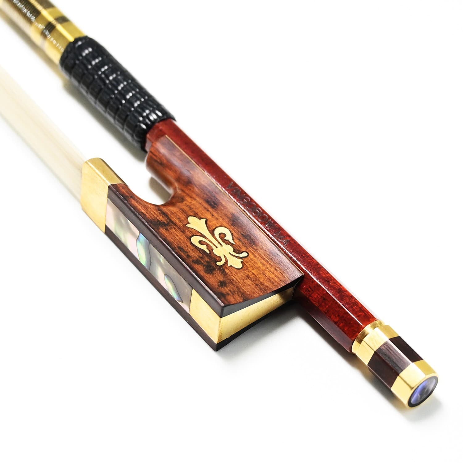 Carbon Fiber Core Hybrid Violin Bow Master Level Snakewood Frog **Ship from USA*