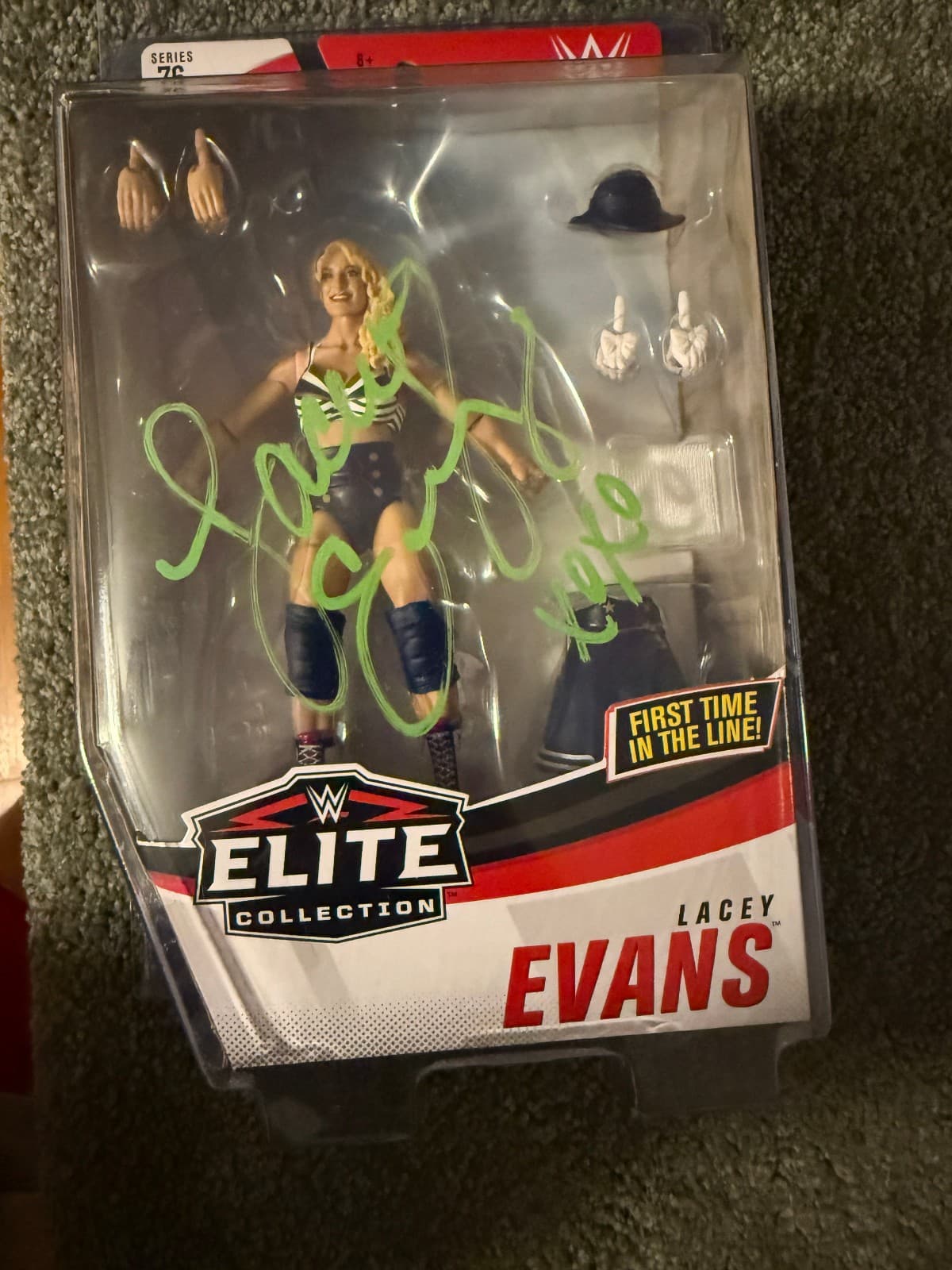 WWE - Lacey Evans - Elite 76 - AUTOGRAPHED - COA - Defender Case