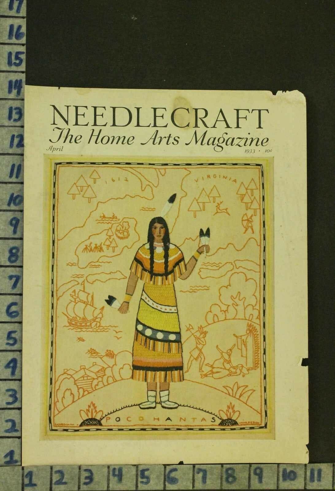 1933 ETHNIC INDIAN POCAHANTAS PILGRIM JAMESTOWN VA ILLUS HARBESON COVER RO20