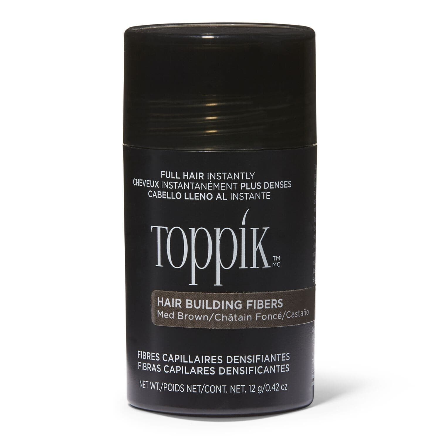 Toppik Hair Building Fibers Black, Dark Brown, Medium Brown, Light Brown 12g