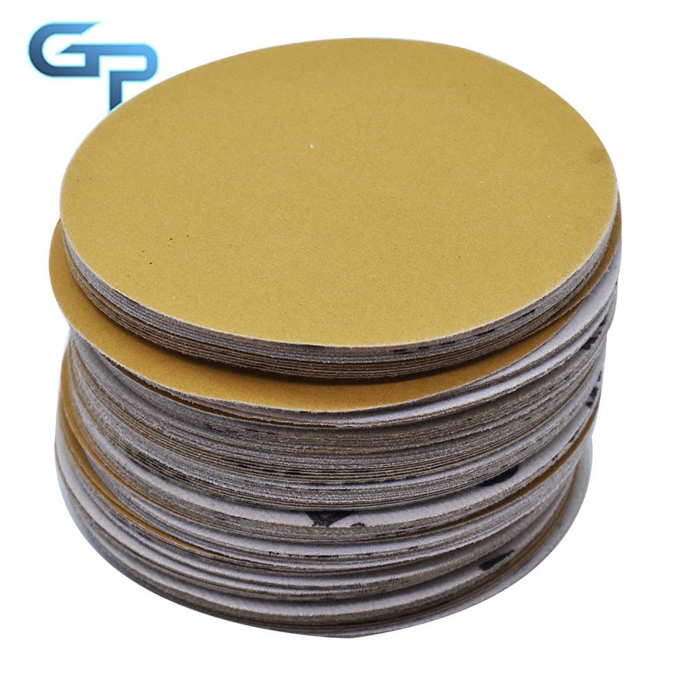 100 Pcs NO-Hole 6" 320 Grit Sanding Discs Hook Loop Pads Sanding Disc Flocking