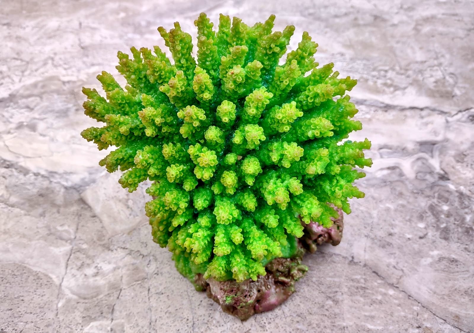 Green FAUX Table Coral (1 FAKE Coral, approx. 5Wx6Dx4T)