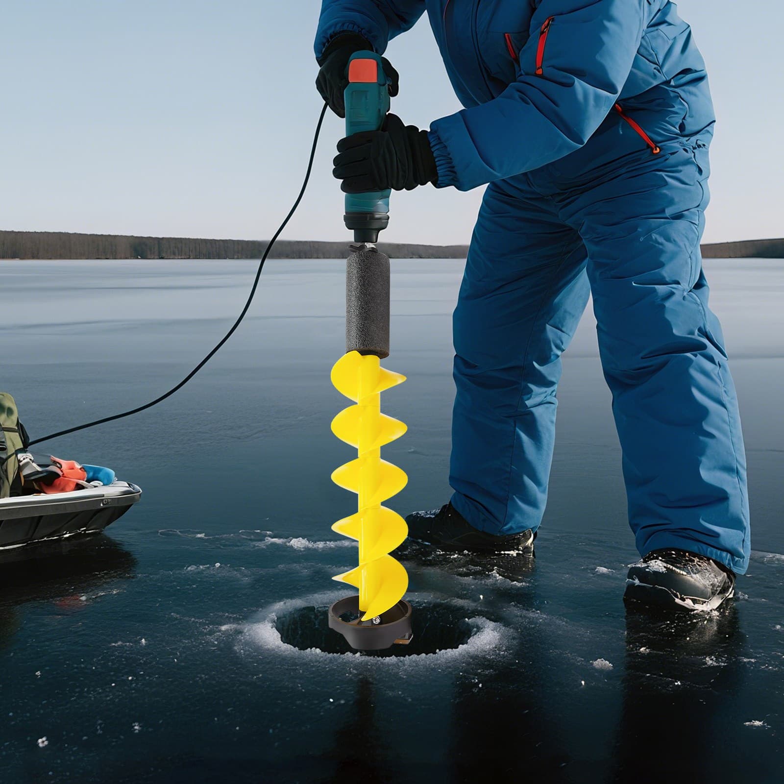 Ice Drill Auger, Nylon Ice Fishing Auger Replacement Part, Ice Fishing Auger