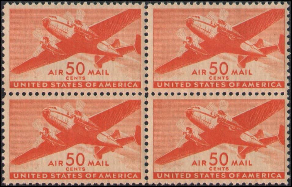 US #C31 MNH VF block of 4