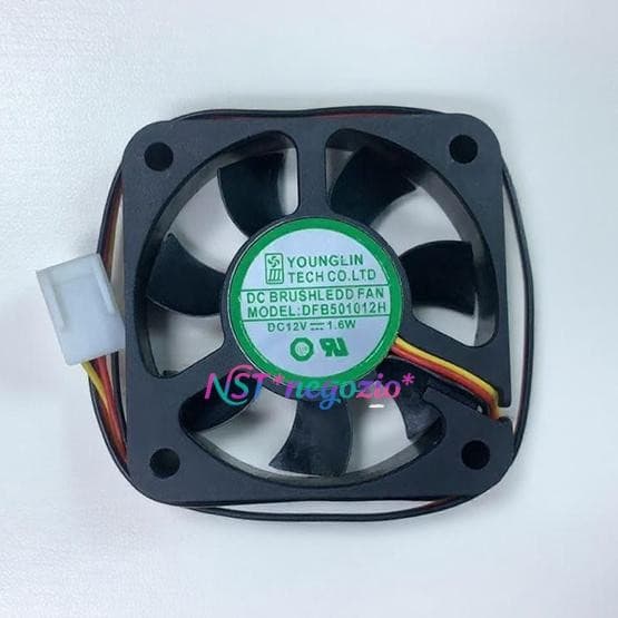 1 Pc. New YOUNG LIN DFB501012H Cooling Fan 5010 DC12V 1.6W 5CM 3Pin