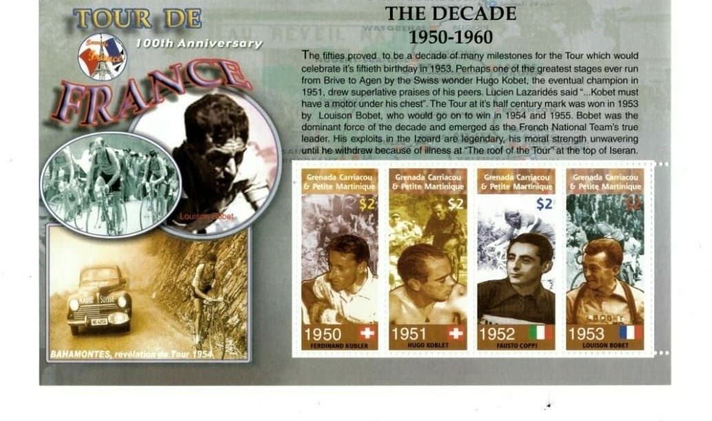 Grenadines 2003 - Tour De France - Sheet of Four - MNH